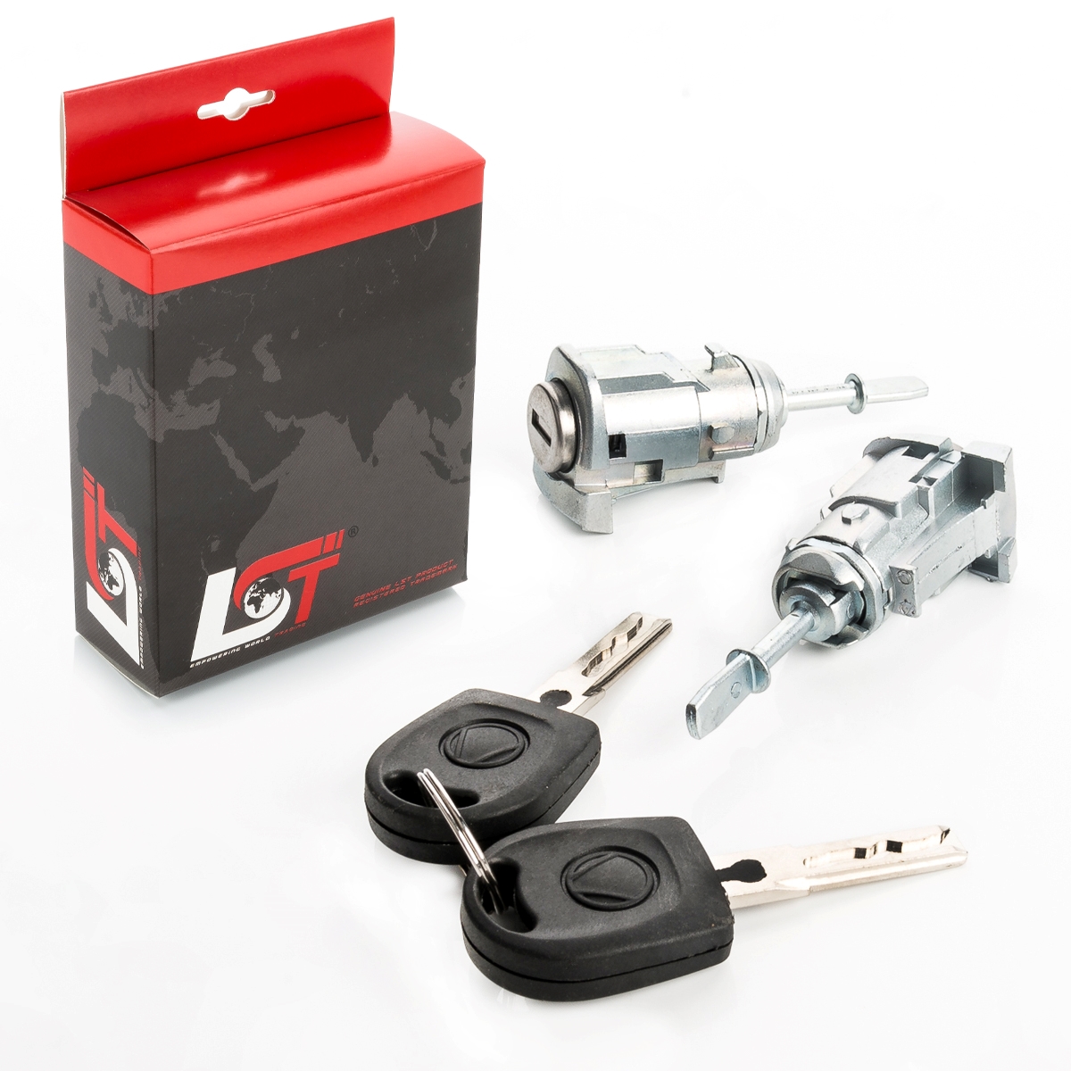 2000年POLOノベルティ X2 Lock Cylinder Door Lock Key For VW Polo 9N Left + Right 4/5