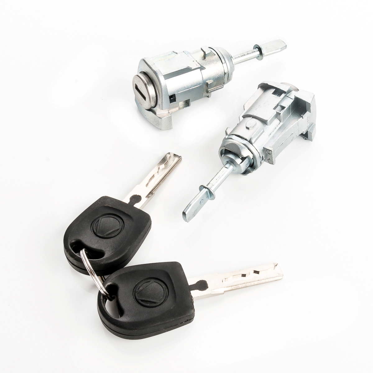 X2 Lock Cylinder Door Lock Key For VW Polo 9N Left + Right 4/5