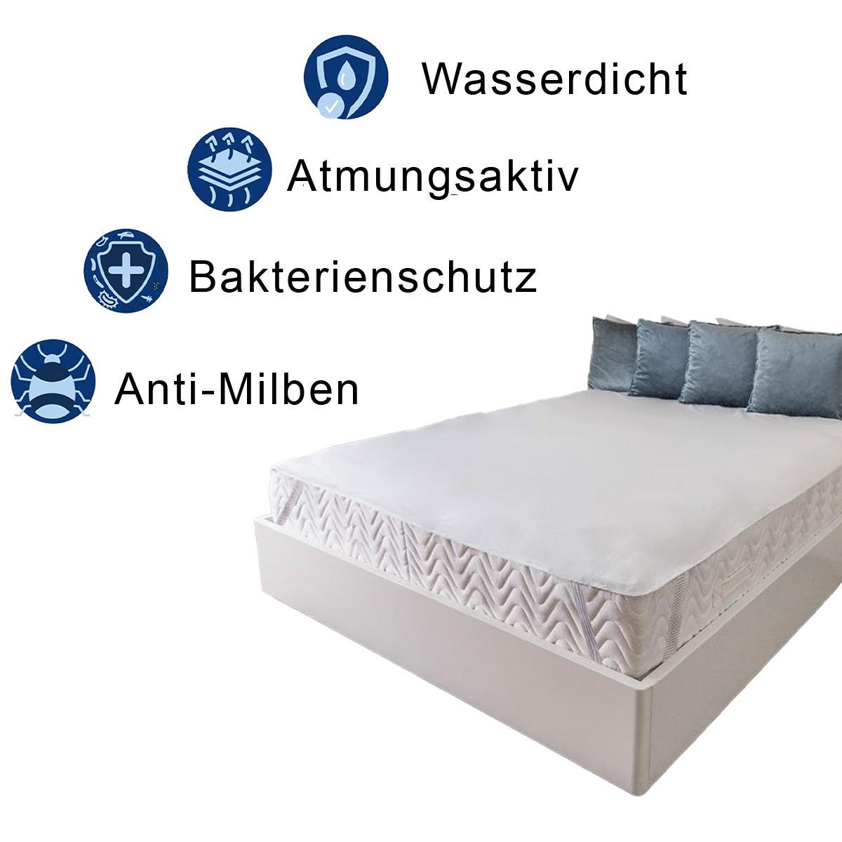 Cuscini Per Testiera Letto Matrimoniale/Singolo 10cm Copertura Testata - Foto 8