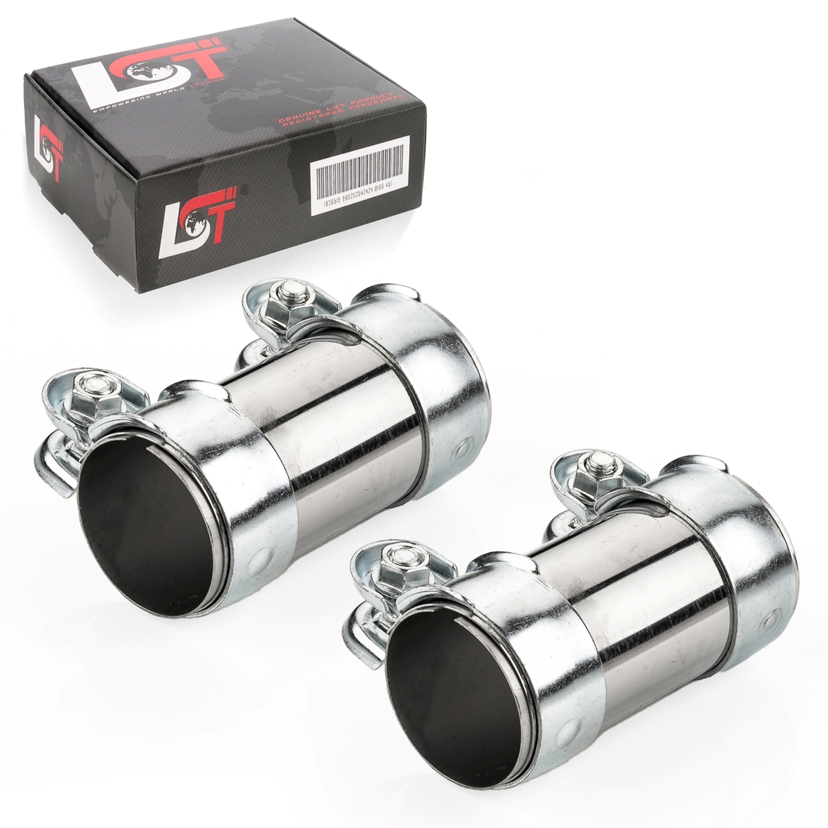 Capteur Pmh Collier De Serrage Pour Tuyau D'échappement 55 Mm : Raccord De Tuyau D' échappement En Acier Inoxydable - Collier De Serrage Pour Tuyau D' échappement - Collier De Serrage Double