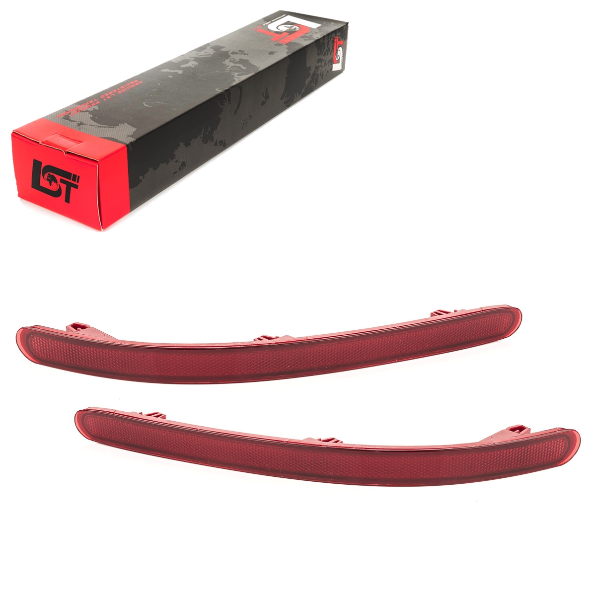 LST Red Rear Reflectors (Left & Right) For VW Touareg 7L (2002-2010) – Bumper Reflector Kit